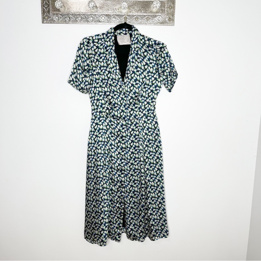 Jason Wu Collection Green Button Up Printed Day M… - image 2